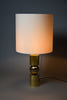 Italian Late 1960’s Brass Table Lamp With Ivory Colored Shade - Lighting