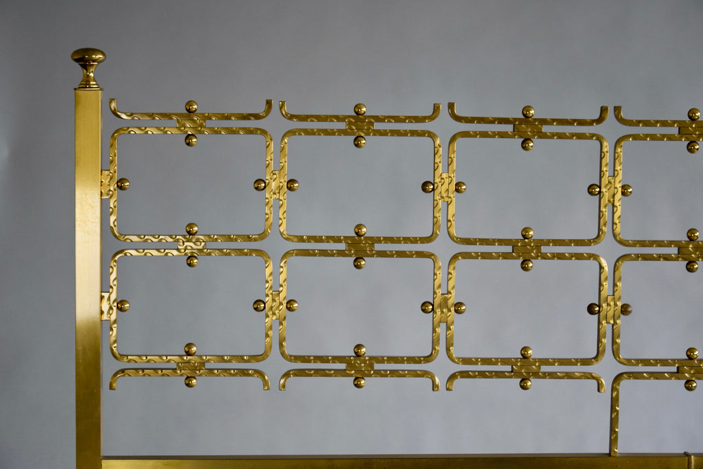 Italian Mid Century Double Brass Bed by Osvaldo Borsani - Furniture