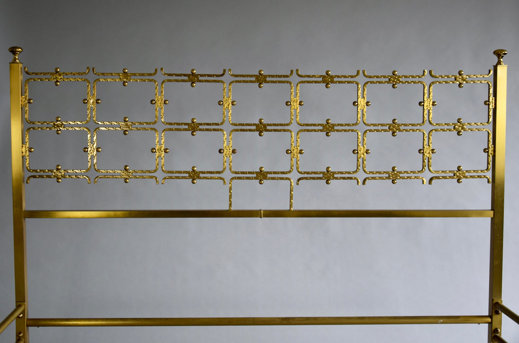 Italian Mid Century Double Brass Bed by Osvaldo Borsani - Furniture