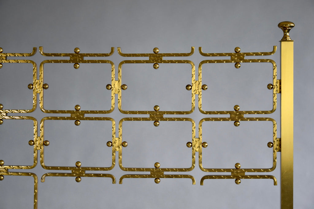 Italian Mid Century Double Brass Bed by Osvaldo Borsani - Furniture