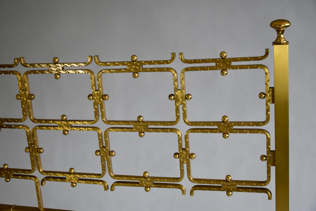 Italian Mid Century Double Brass Bed by Osvaldo Borsani - Furniture