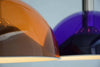 Italian Mid century Modern Purple and Orange Ceiling Lamp - Lighting