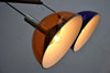 Italian Mid century Modern Purple and Orange Ceiling Lamp - Lighting