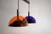 Italian Mid century Modern Purple and Orange Ceiling Lamp - Lighting