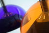 Italian Mid century Modern Purple and Orange Ceiling Lamp - Lighting