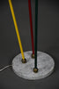 Italian mid century modern red green and yellow floor lamp by Lumi - Lighting