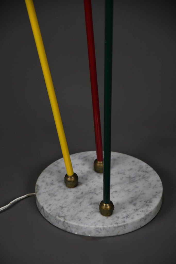 Italian mid century modern red green and yellow floor lamp by Lumi - Lighting