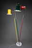 Italian mid century modern red green and yellow floor lamp by Lumi - Lighting