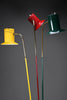 Italian mid century modern red green and yellow floor lamp by Lumi - Lighting