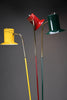 Italian mid century modern red green and yellow floor lamp by Lumi - Lighting