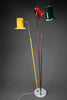 Italian mid century modern red green and yellow floor lamp by Lumi - Lighting