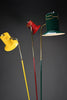 Italian mid century modern red green and yellow floor lamp by Lumi - Lighting