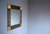 Italian Mid-Century Modern Solid Bronze Square Mirror by Luciano Frigerio - Decor