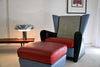 Italian Post Modern Multi Color Leather Lounge Chair - Furniture
