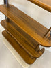 Italian Post Modern Travertine Wood and Polished Stainless Steel Bookcase - storage