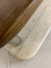 Italian Post Modern Travertine Wood and Polished Stainless Steel Bookcase - storage