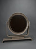 Italian postmodern vanity mirror in taupe lacquered wood tilting 1980s - Decor