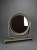 Italian postmodern vanity mirror in taupe lacquered wood tilting 1980s - Decor