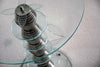 Italian Round Mid-Century Glass and Chrome Plated Brass Side Table - Furniture