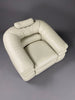 Ivory Leather Straccio Lounge Chair by Zanotta Italy - Furniture