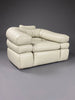 Ivory Leather Straccio Lounge Chair by Zanotta Italy - Furniture