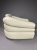 Ivory Leather Straccio Lounge Chair by Zanotta Italy - Furniture