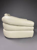 Ivory Leather Straccio Lounge Chair by Zanotta Italy - Furniture