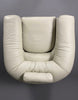 Ivory Leather Straccio Lounge Chair by Zanotta Italy - Furniture