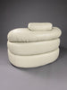 Ivory Leather Straccio Lounge Chair by Zanotta Italy - Furniture