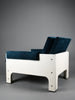 Jan Pieter Berghoef blue & white Lounge Chair for Spectrum Netherlands 1960s - Furniture