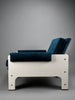 Jan Pieter Berghoef blue & white Lounge Chair for Spectrum Netherlands 1960s - Furniture