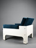 Jan Pieter Berghoef blue & white Lounge Chair for Spectrum Netherlands 1960s - Furniture