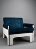 Jan Pieter Berghoef blue & white Lounge Chair for Spectrum Netherlands 1960s - Furniture