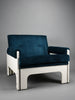 Jan Pieter Berghoef blue & white Lounge Chair for Spectrum Netherlands 1960s - Furniture