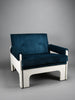 Jan Pieter Berghoef blue & white Lounge Chair for Spectrum Netherlands 1960s - Furniture