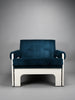 Jan Pieter Berghoef blue & white Lounge Chair for Spectrum Netherlands 1960s - Furniture