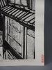 Japanese Sosaku Hanga B/W Yasaka Pagoda woodblock print by Harunori Kobayashi - Art