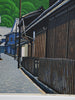 Japanese woodblock print “A small lane along a lattice gate” (格子戸沿いの小路) by Koichi Maeda 1998 edition 49/80 - Art