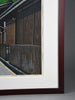 Japanese woodblock print “A small lane along a lattice gate” (格子戸沿いの小路) by Koichi Maeda 1998 edition 49/80 - Art