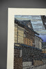 Katsuyuki Nishijima, “Yuki Dayori” (Snowing), Sōsaku-hanga woodblock print Kyoto street scene in winter 1990s - Art