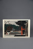 Kiyoshi Saito “Horyuji Temple (Late Autumn)” Japanese Sosaku-Hanga Woodblock Print Mid-20th Century - Art