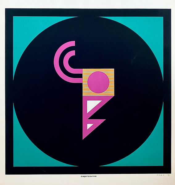 Kumi Sugaï 1973 Lithograph Zodiac Sign Capricorn - Art