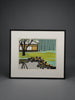 Kyoshi Nagai ’The House on Pond-Side’ 1972 | signed limited edition Japanese woodblock print No. 34/157 - Art