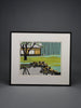 Kyoshi Nagai ’The House on Pond-Side’ 1972 | signed limited edition Japanese woodblock print No. 34/157 - Art