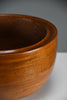 Large Scandinavian mid-century modern Jatoba wood bowl organic turned form 1960s - Decor