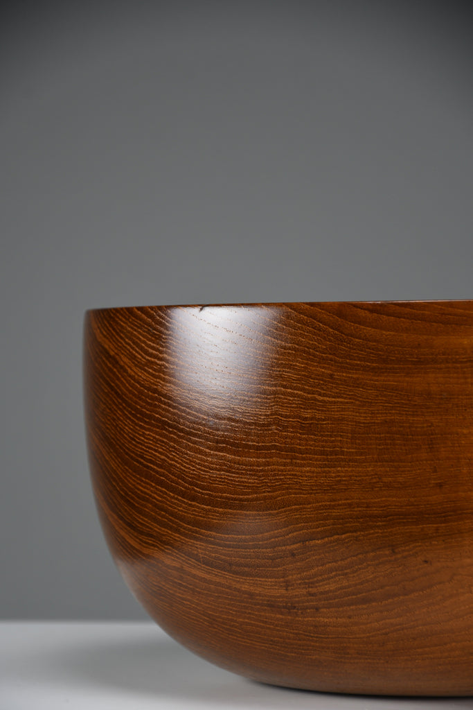 Large Scandinavian mid-century modern Jatoba wood bowl organic turned form 1960s - Decor