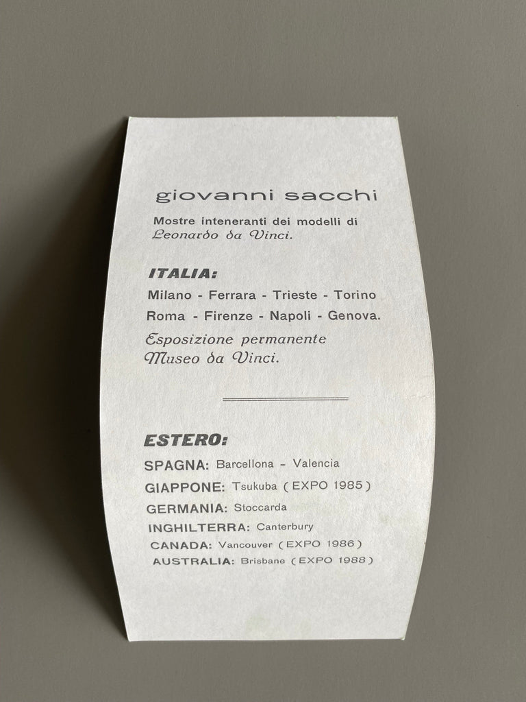 Leonardo da Vinci Helicopter Model by Renown Italian Model Maker Giovanni Sacchi - Decor