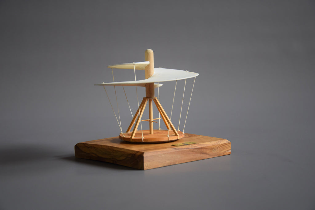 Leonardo da Vinci Helicopter Model by Renown Italian Model Maker Giovanni Sacchi - Decor