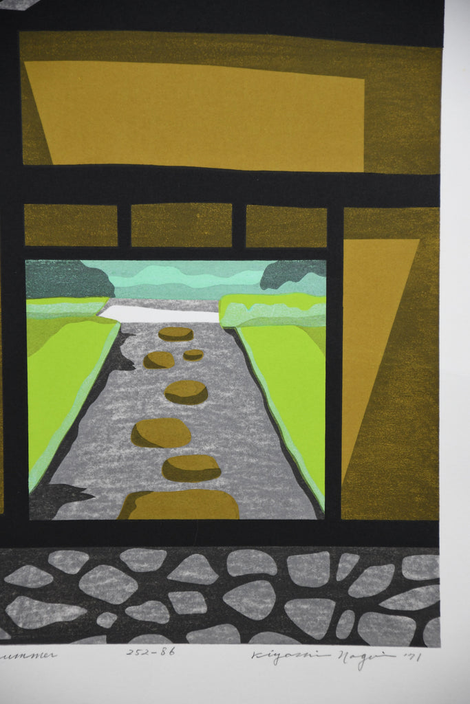 Limited edition Japanese woodblock print by Kiyoshi Nagai, “Early Summer” 1971 - Art