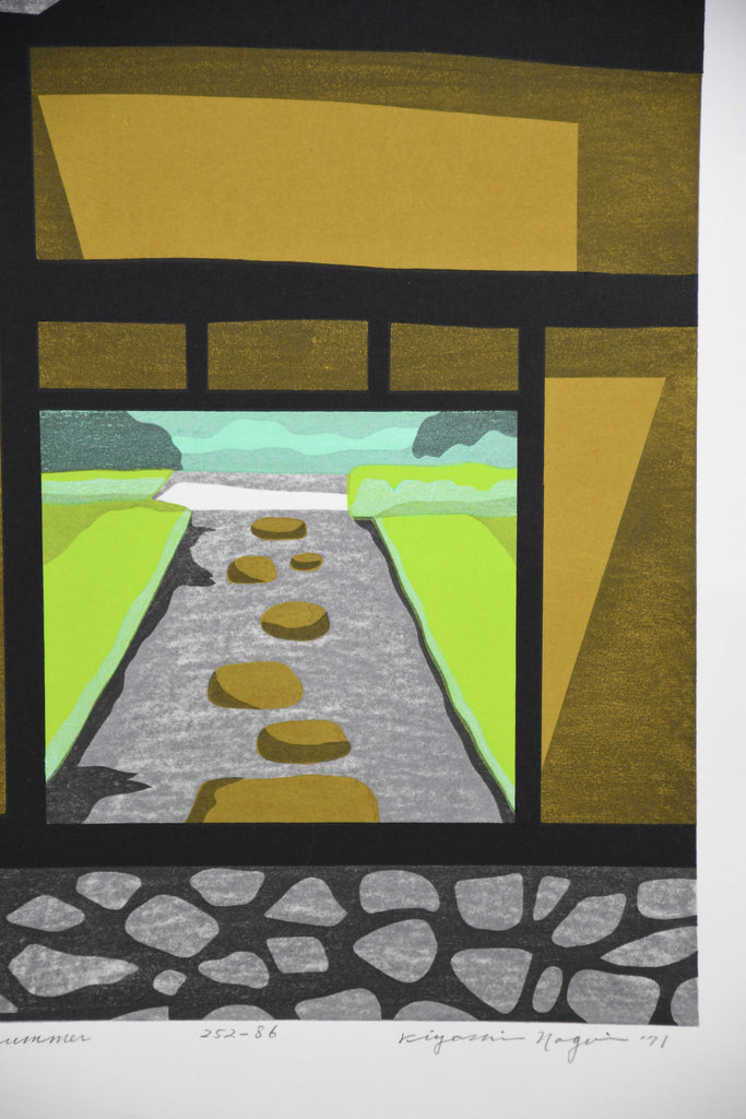 Limited edition Japanese woodblock print by Kiyoshi Nagai, “Early Summer” 1971 - Art